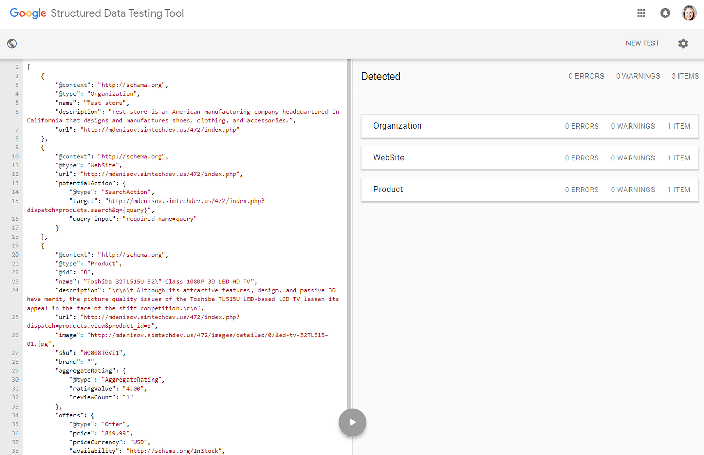 Json product. Json-LD. Simtechdev year in Review.